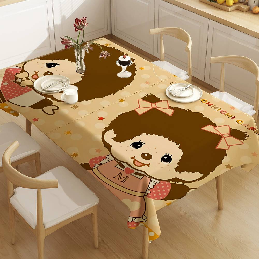 Home Textiles Today Logo - 人気のロゴ M-Monchhichi ファッションテーブルクロス 誕生日パーティー 結婚式 クリスマス