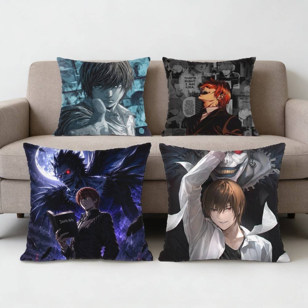 Home Textiles Notes - D-デスノート ライト・ヤガミ ソファ・リビングルーム・ホームオフィス装飾用枕カバー 保護カバー
