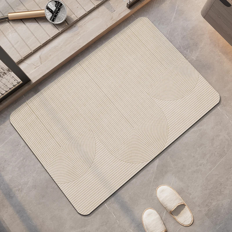 Home Textiles Europe - VIKAMA 珪藻土バスマット 速乾性 超吸収性 滑り止めフロアマット 浴室