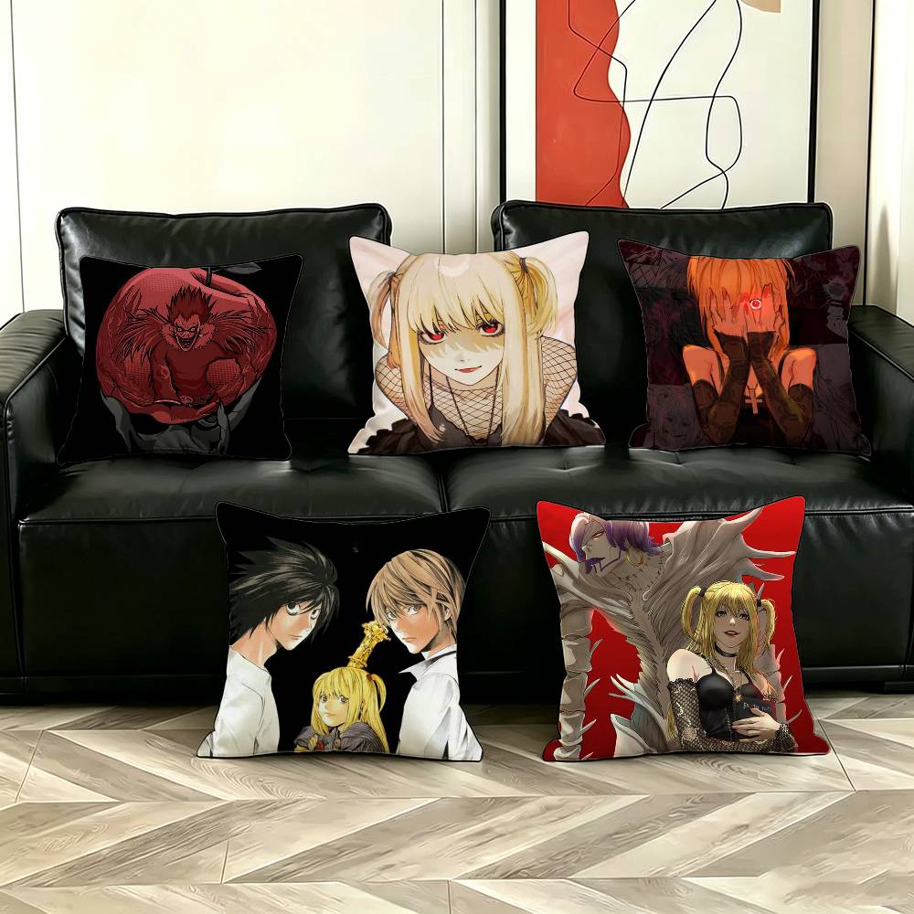 Home Textiles Notes - クラシックアニメ D-デスノート枕カバー ソファ リビングルーム ホームオフィス装飾用保護カバー