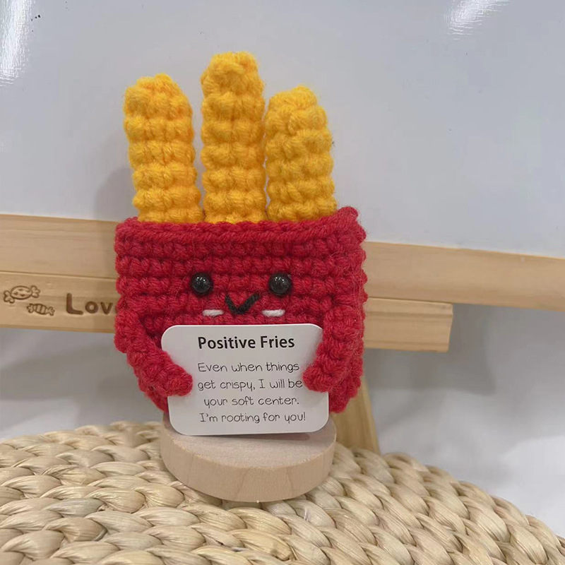 Home Textiles Europe - カード付きのぬいぐるみウールの人形,フランスのフライドポテトの人形,家の装飾,創造的な手作り,エネルギー,クリスマスプレゼント,新しい