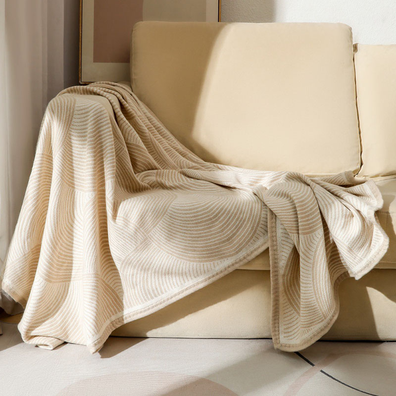 高級円弧プリント糸毛布 120X150Cm ポータブル飛行機 - Home Textiles Europe のレビューと価格