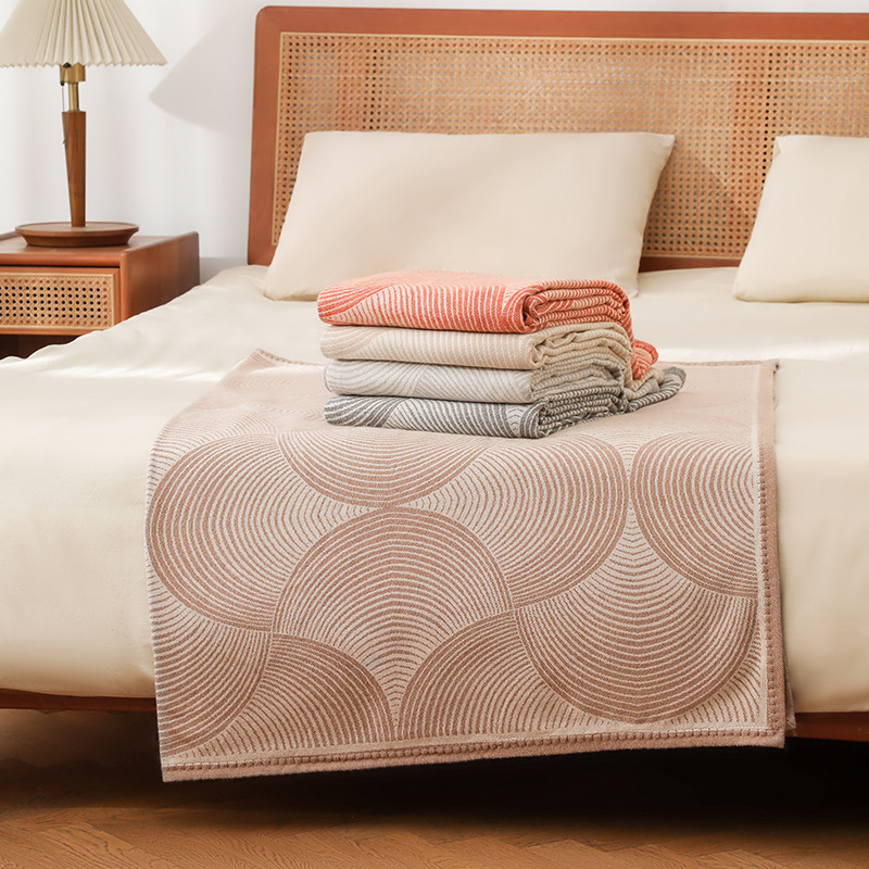 高級円弧プリント糸毛布 120X150Cm ポータブル飛行機 - Home Textiles Europe のレビューと価格