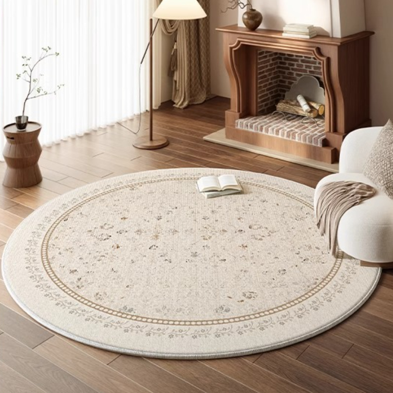 中世風リビングルーム用ラウンドカーペット、寝室用装飾ラグ、ラ - Luxury Home Textiles Usa のレビューと価格