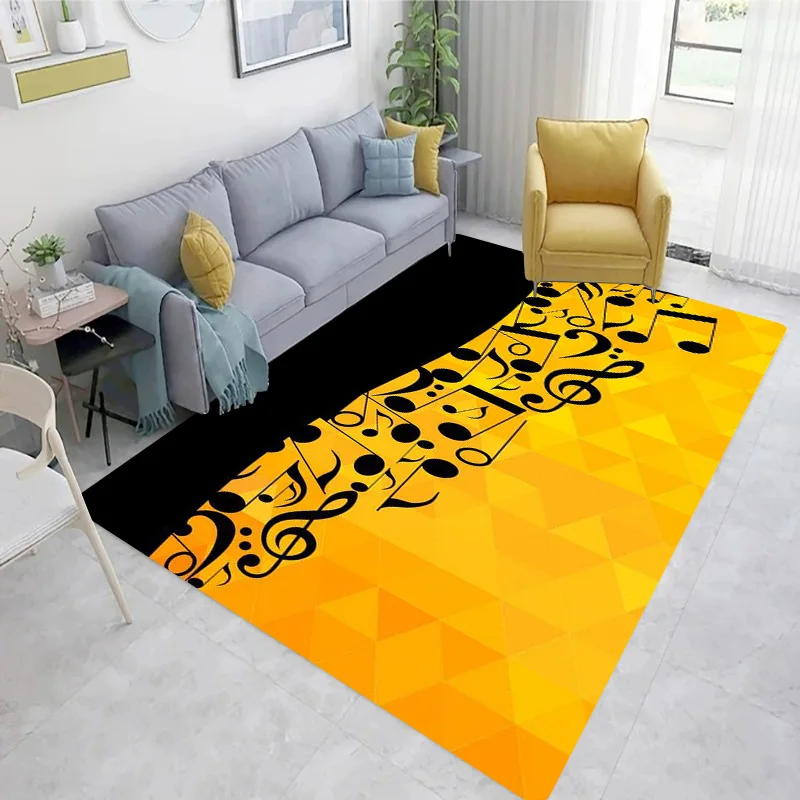 ピアノ白黒鍵盤楽譜ノートカーペットドラムスタンドフロアマット - Home Textiles Notes のレビューと価格