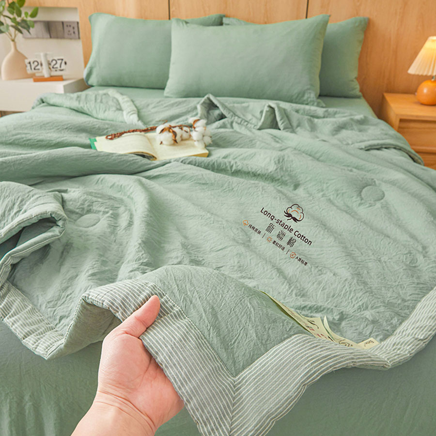 マイクロファイバー夏用キルト、無地軽量エアコンキルト、洗濯機 - Bed Sheet Microfiber のレビューと価格