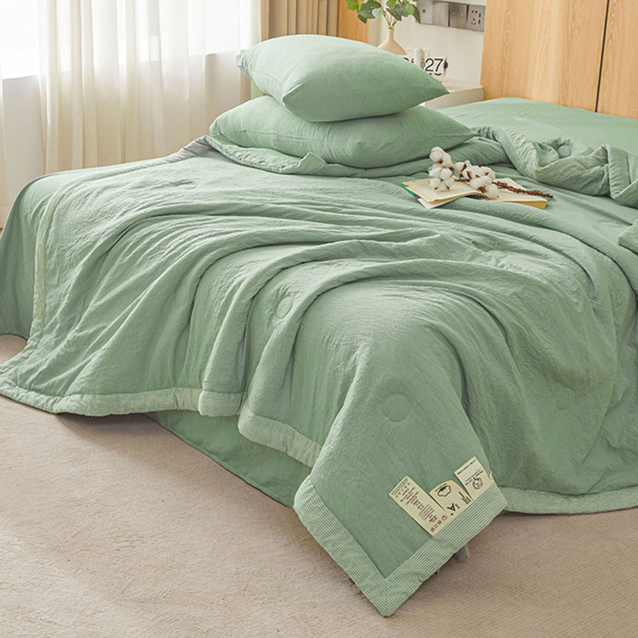 マイクロファイバー夏用キルト、無地軽量エアコンキルト、洗濯機 - Bed Sheet Microfiber のレビューと価格