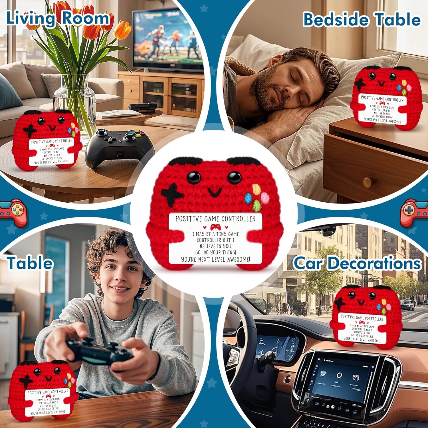 面白い感情的なサポートポジティブかぎ針編みゲームコントローラ - Home Textiles Europe のレビューと価格