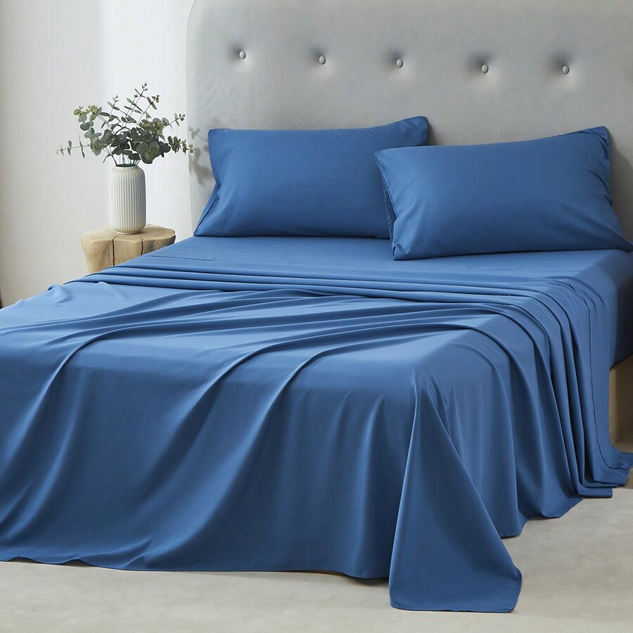 3/4ピースホームベッドシーツセット、柔らかく快適で通気性の - Silk Sheet Set のレビューと価格
