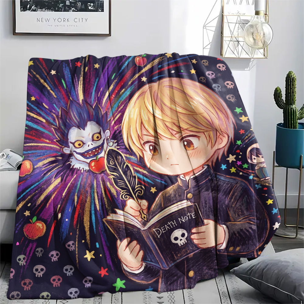 デスノート コージーフランネルブランケット 暖かいプリント柄 - Home Textiles Notes のレビューと価格
