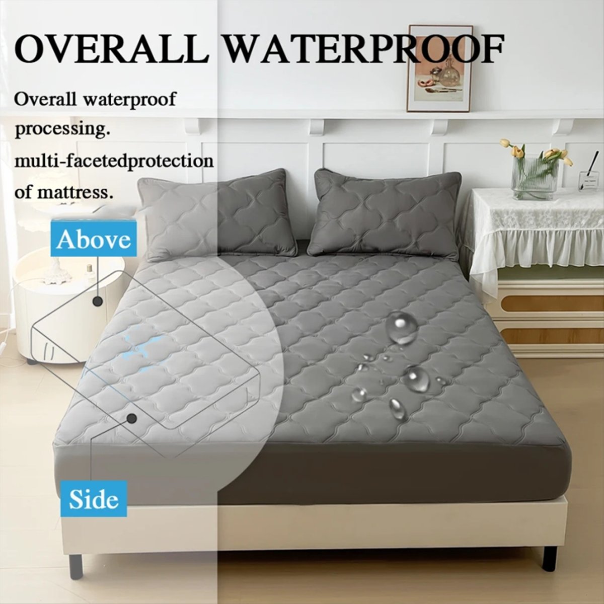 防水加工済みフィットシーツ、マットレスパッド、柔らかいマイク - Bed Sheet Microfiber のレビューと価格