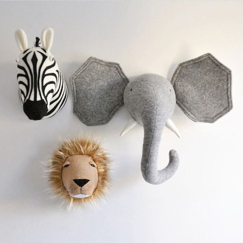 ゼブラ/象の形をした3D動物の壁,子供のおもちゃ,誕生日プレ - Home Textiles Europe のレビューと価格