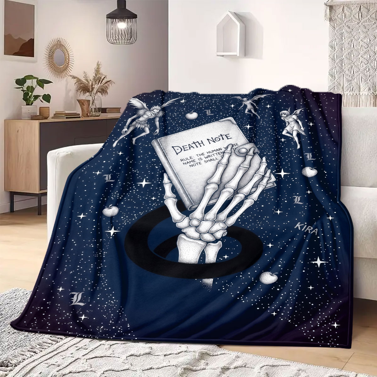 デスノート ラディアントプリントフランネルブランケット、アニ - Home Textiles Notes のレビューと価格