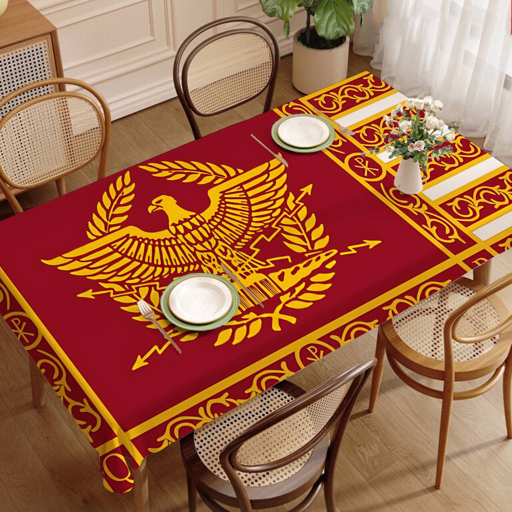 Roman S-SPQRs ロゴ入り長方形テーブルクロス 洗 - Home Textiles Today Logo のレビューと価格