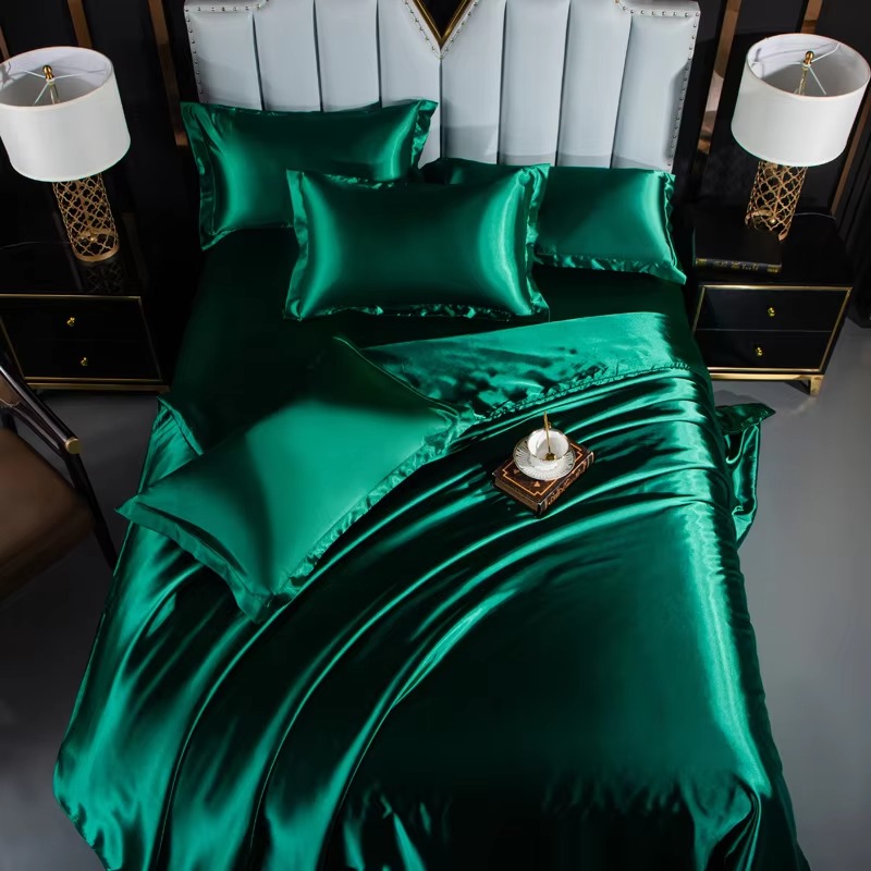 高級100%純粋桑絹寝具セット ダブル ソリッドシルク ポリ - Silk Sheet Set のレビューと価格