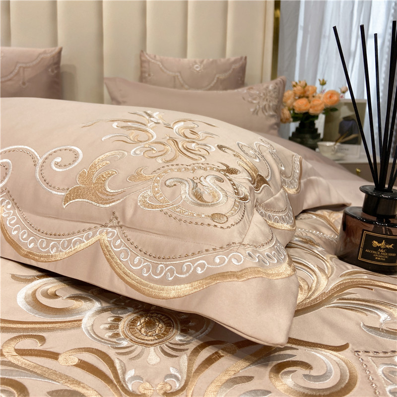 ヨーロッパ風ベッドシーツ4点セット 綿100% 高級感漂うア - Silk Sheet Set のレビューと価格