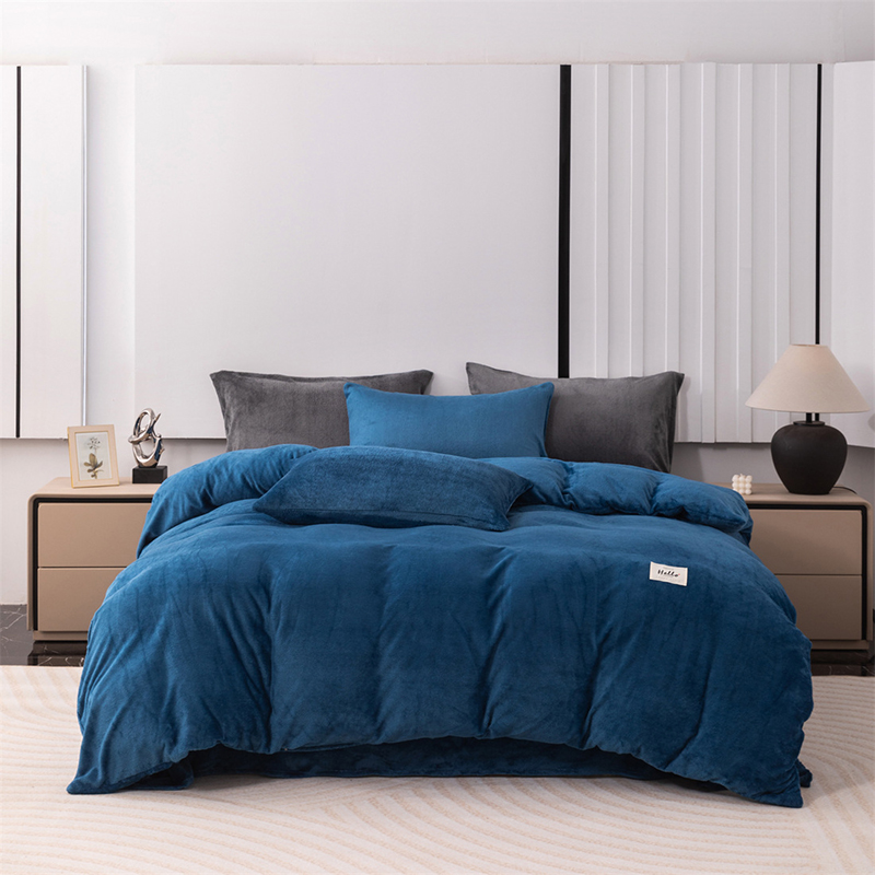 高品質無地ベルベット掛け布団カバー 2026年冬用 厚手フラ - Home Textiles Europe のレビューと価格