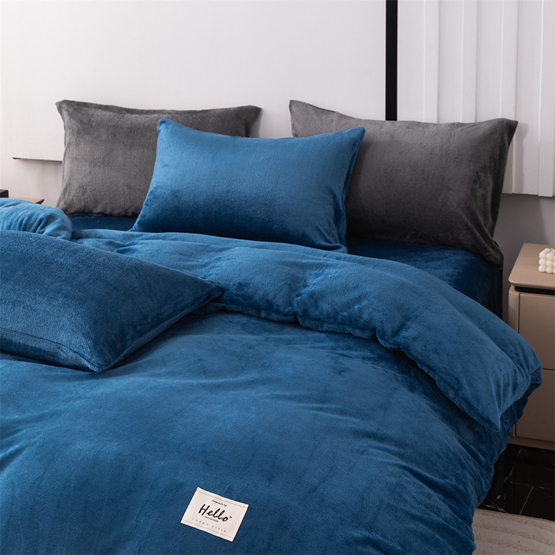 高品質無地ベルベット掛け布団カバー 2026年冬用 厚手フラ - Home Textiles Europe のレビューと価格