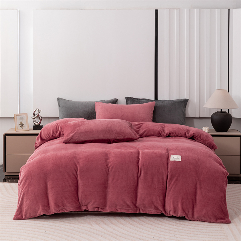 高品質無地ベルベット掛け布団カバー 2026年冬用 厚手フラ - Home Textiles Europe のレビューと価格