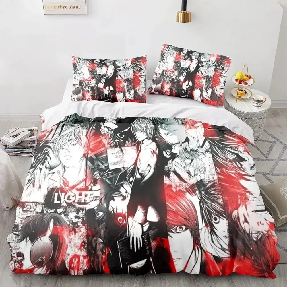 デスノート 3D プリントアニメ快適な布団キルトカバー枕カバ - Home Textiles Notes のレビューと価格