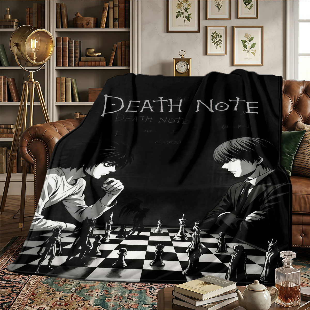 デスノート柄ホームブランケット 軽量で持ち運び可能 寝室や昼 - Home Textiles Notes のレビューと価格