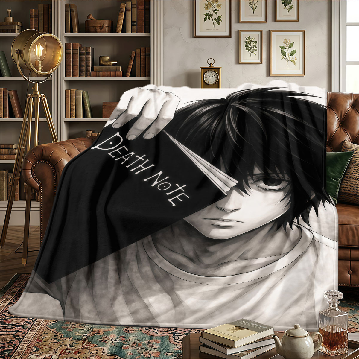 デスノート柄ホームブランケット 軽量で持ち運び可能 寝室や昼 - Home Textiles Notes のレビューと価格