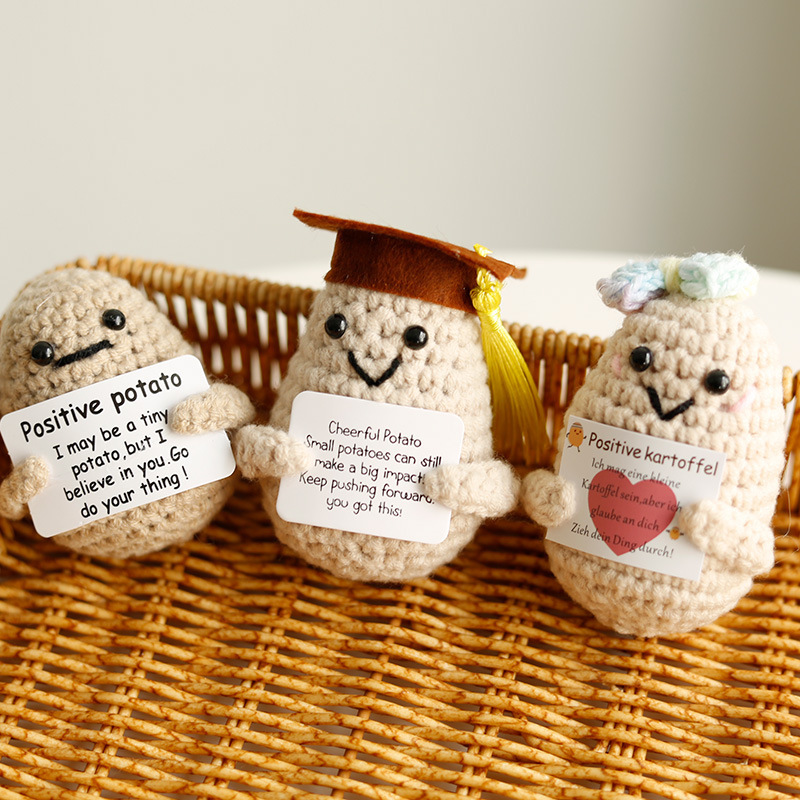 カード付きのぬいぐるみウールの人形,フランスのフライドポテト - Home Textiles Europe のレビューと価格